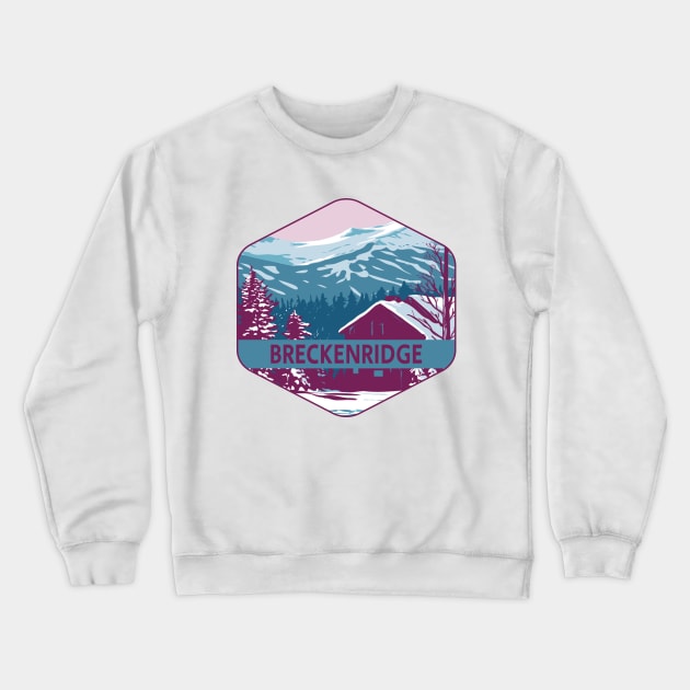 Breckenridge Colorado Mountain Souvenir Crewneck Sweatshirt by HomeSpirit